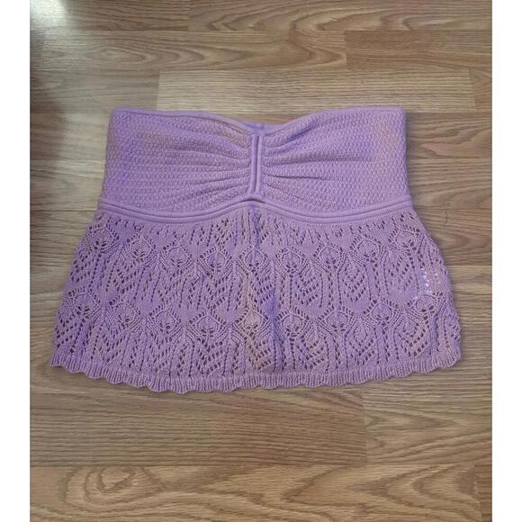 American Eagle Outfitters Tops - American Eagle Cropped Crochet Tube Top Size Large